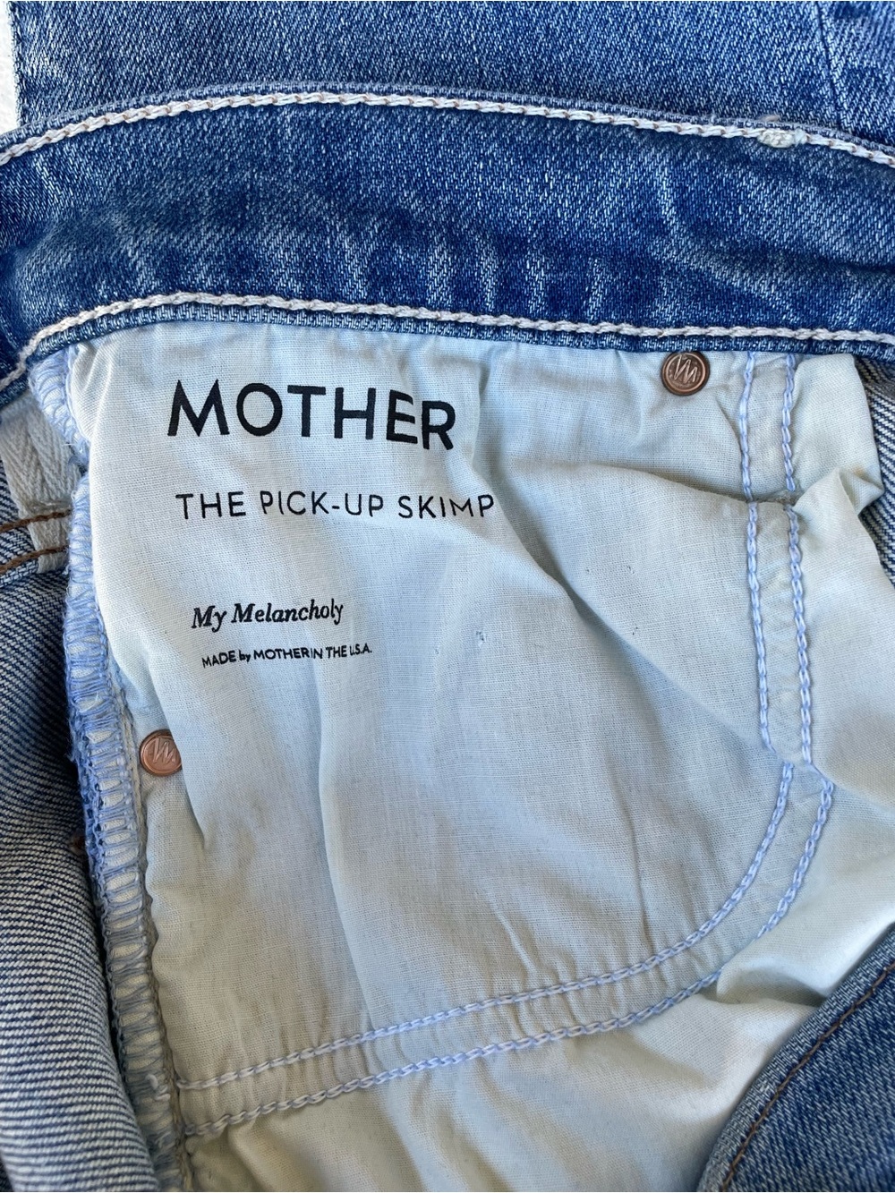 MOTHER Women's The Pick Up Skimp Jeans in My Melancholy - Picture 4 of 4